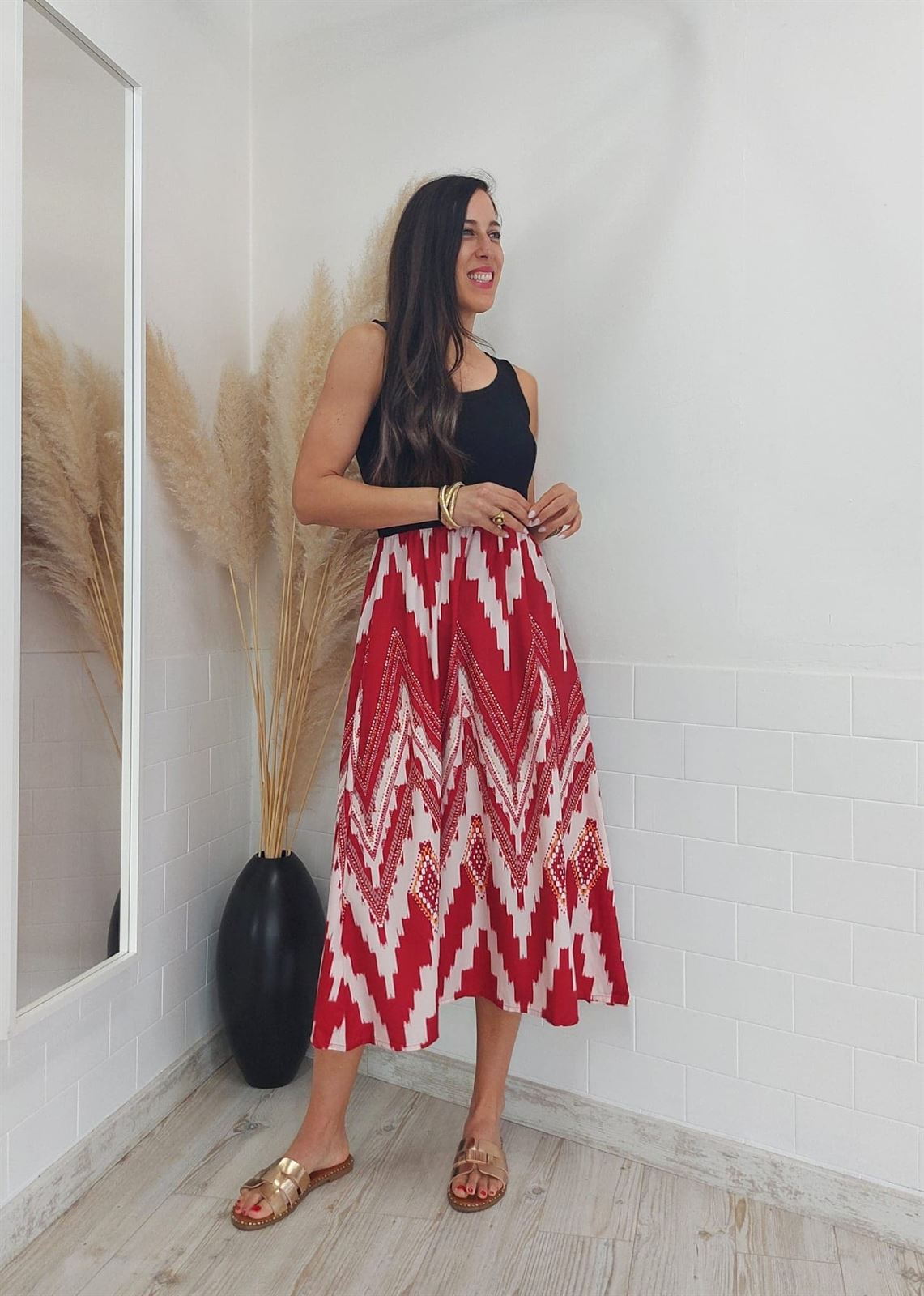 VESTIDO SAFARI ROJO - Imagen 3