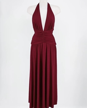 VESTIDO SALOU BURDEOS - Imagen 1