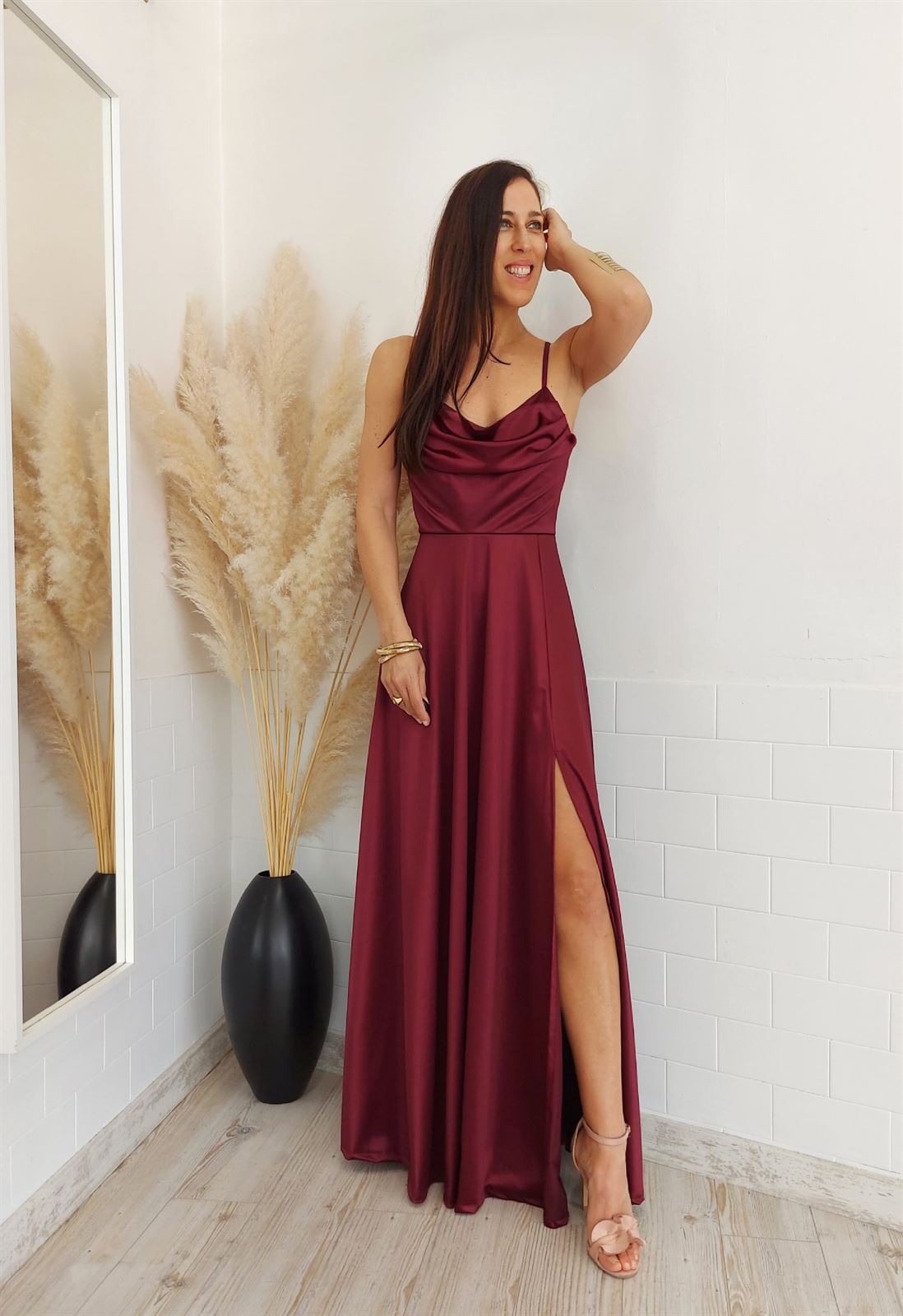 VESTIDO SHAIO BURDEOS - Imagen 1