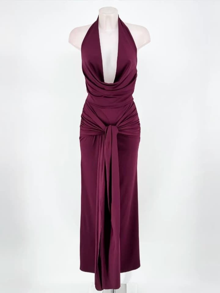 VESTIDO SOFIA BURDEOS - Imagen 1