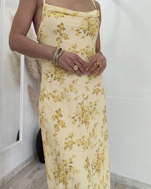 VESTIDO SOFIA ESTAMPADO AMARILLO - Imagen 2