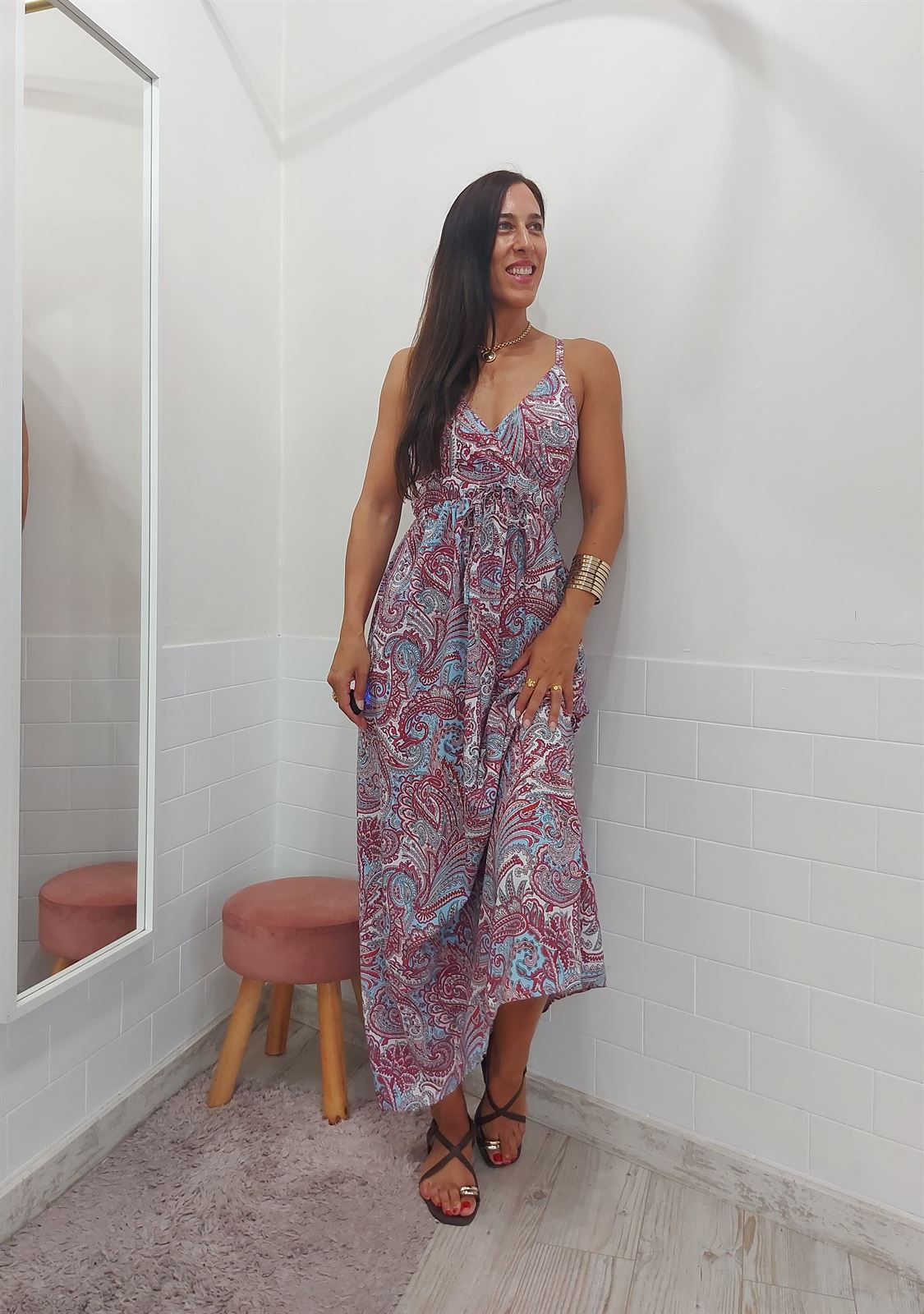 VESTIDO SUMMER ROSA - Imagen 1