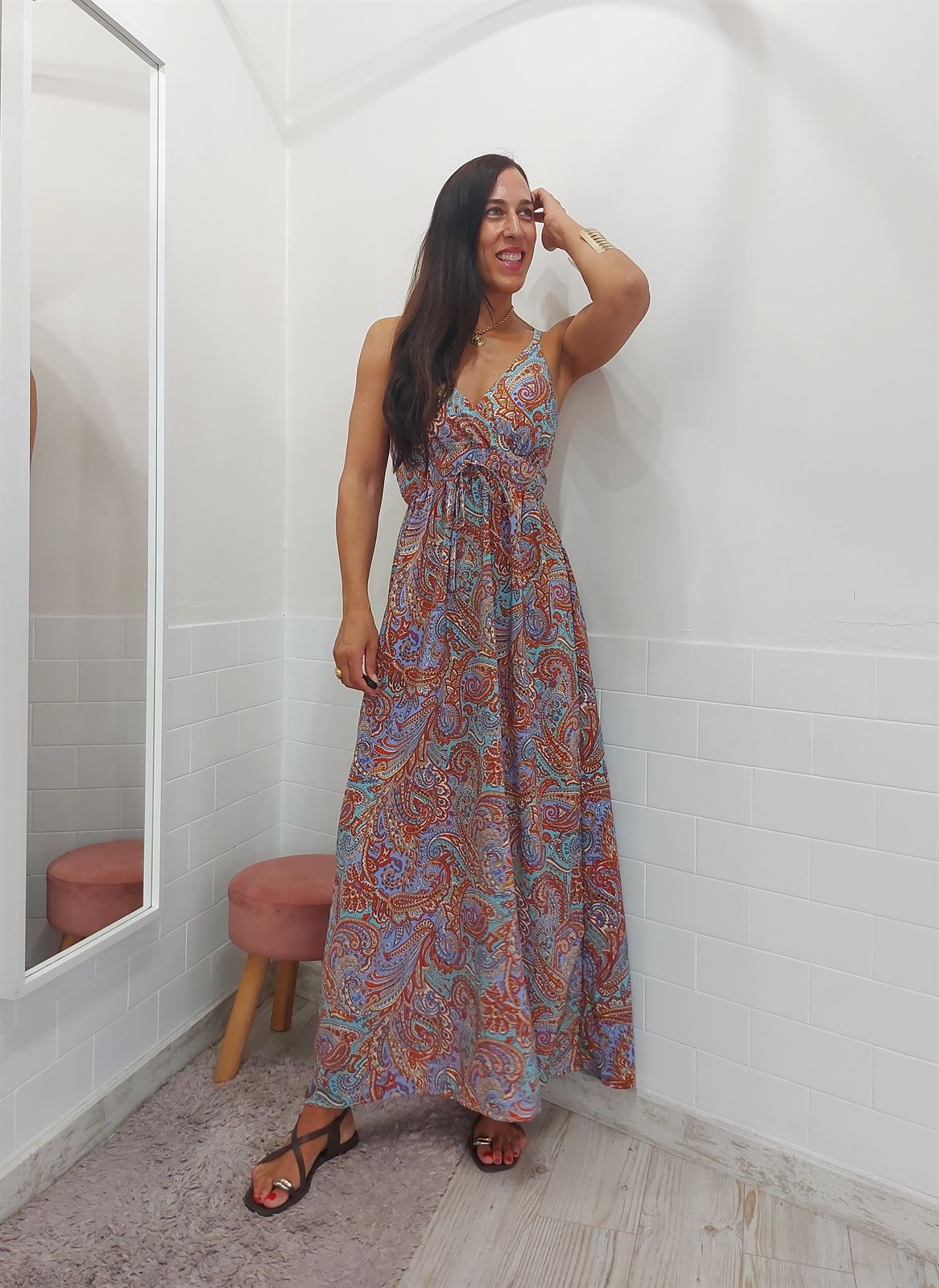 VESTIDO SUMMER TURQUESA - Imagen 1