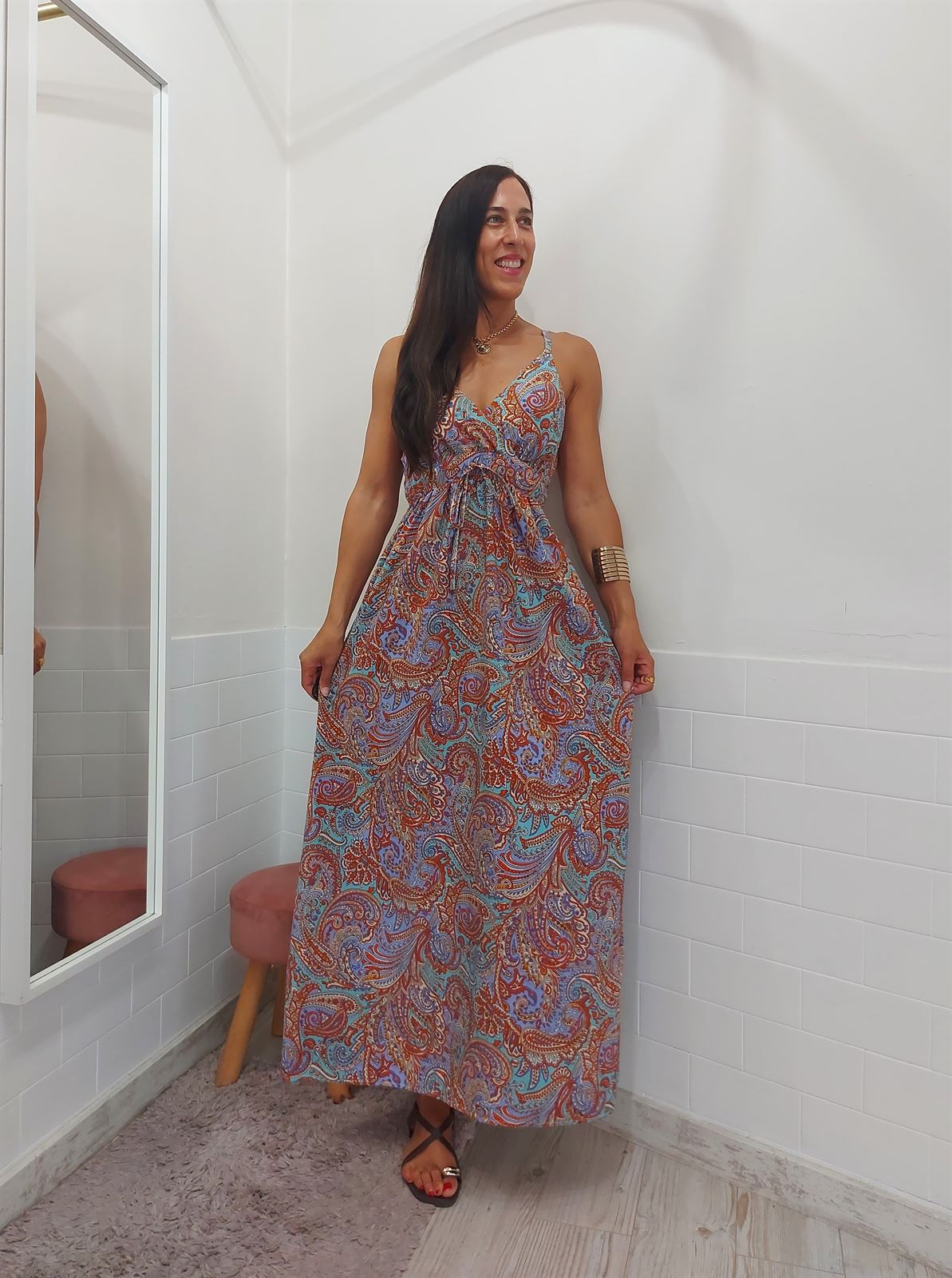 VESTIDO SUMMER TURQUESA - Imagen 3