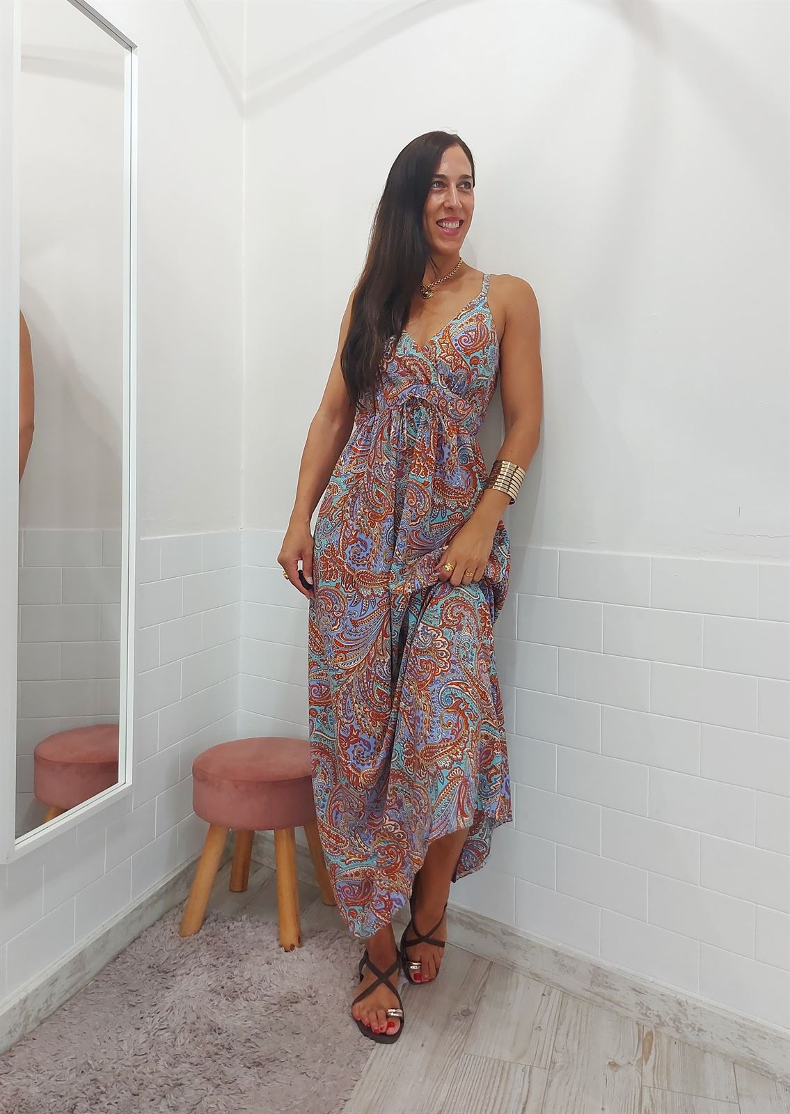 VESTIDO SUMMER TURQUESA - Imagen 4