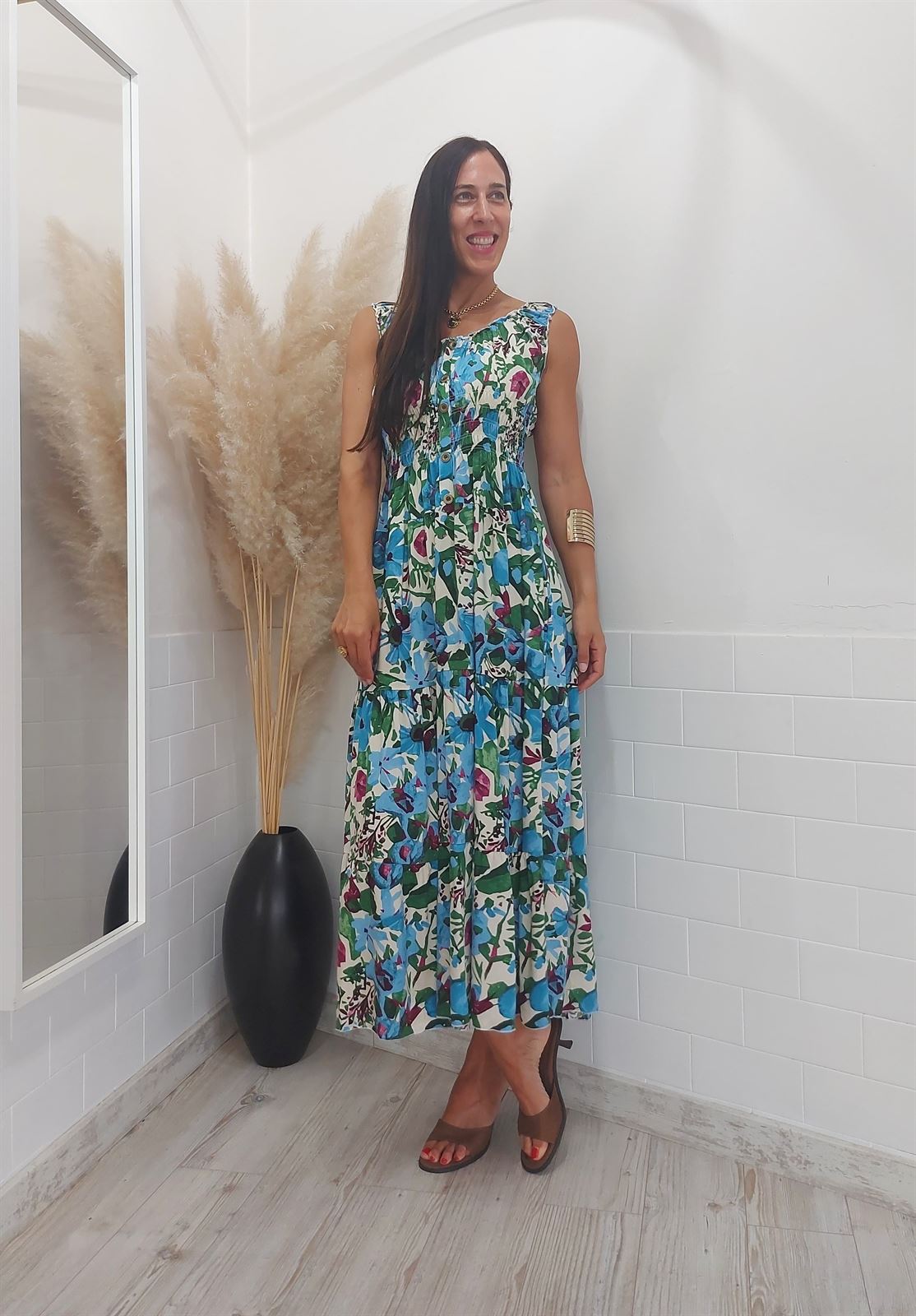 VESTIDO TROPICO AZUL - Imagen 5
