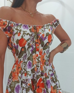 VESTIDO TROPICO NARANJA - Imagen 2