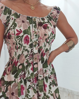 VESTIDO TROPICO ROSA - Imagen 1