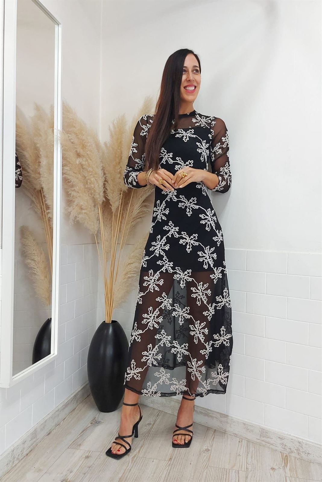 VESTIDO TUL BORDADO - Imagen 3