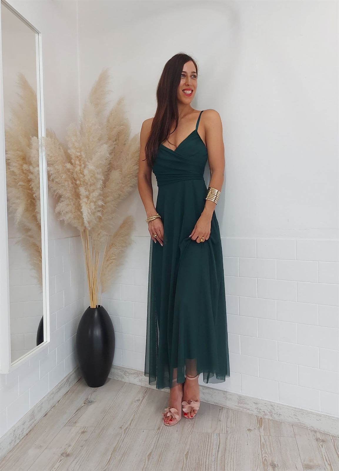 VESTIDO TUL LAZO BOTELLA - Imagen 3