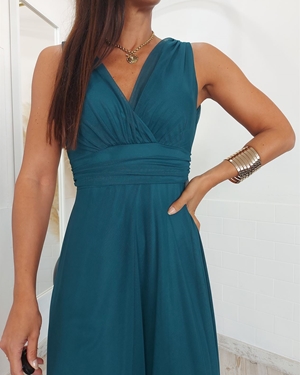 VESTIDO TUL LAZO PETROLEO - Imagen 1