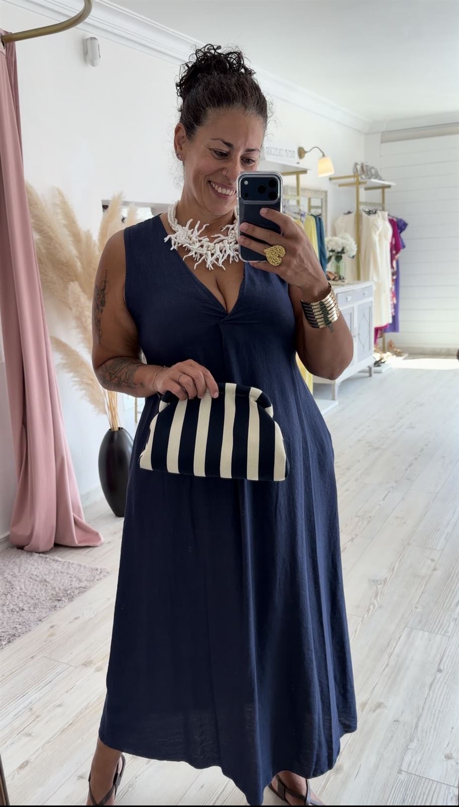 VESTIDO TÚNEZ MARINO - Imagen 1