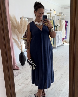 VESTIDO TÚNEZ MARINO - Imagen 2