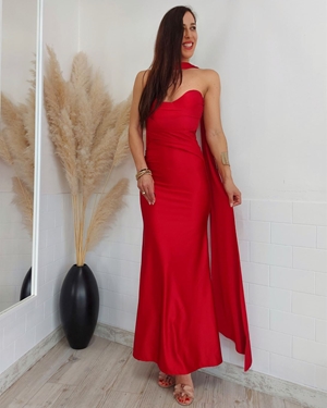 VESTIDO VALENTINA ROJO - Imagen 1