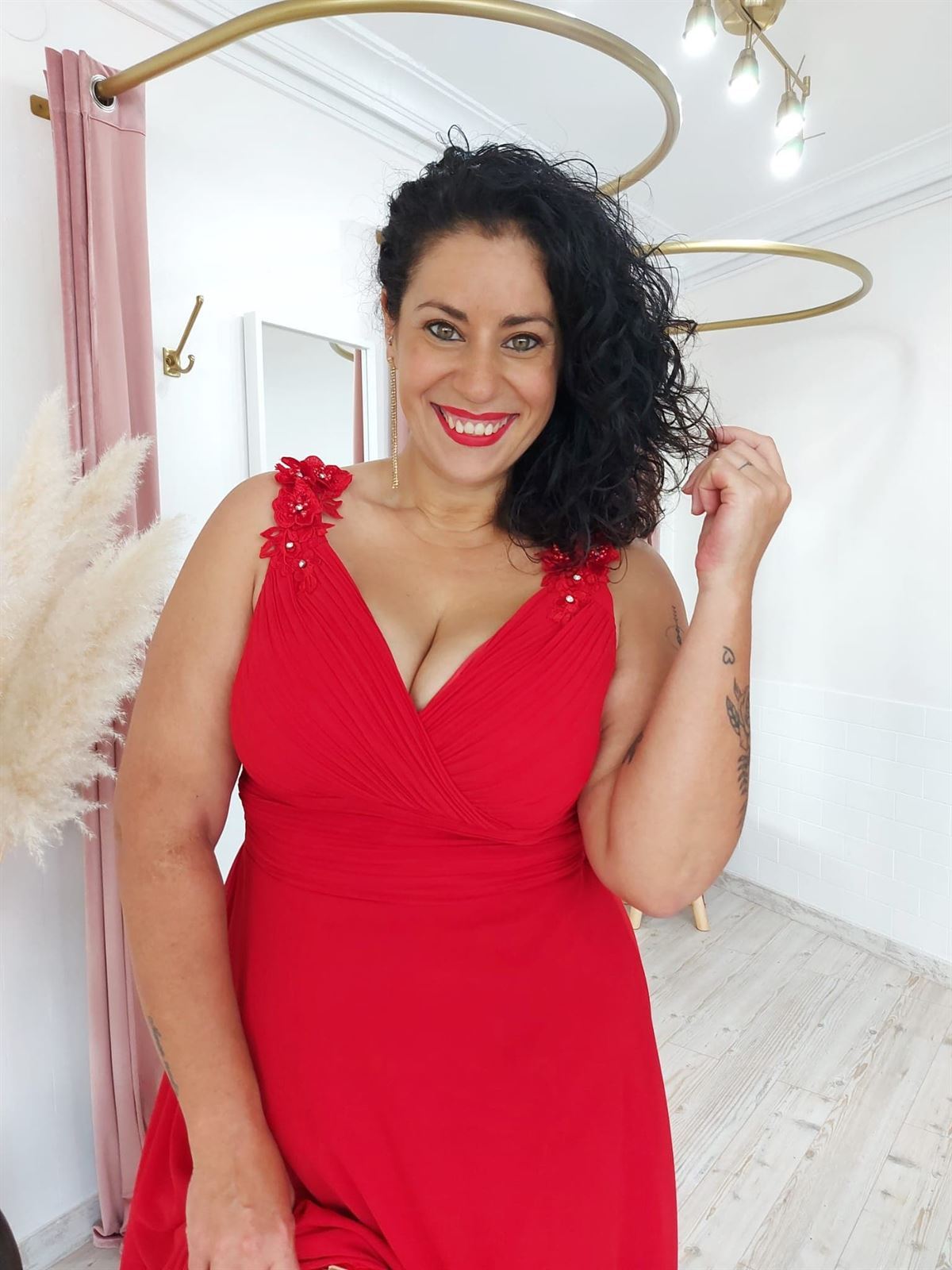 VESTIDO VALERIA ROJO - Imagen 3